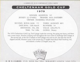 2000 GDS Cards Cheltenham Gold Cup #1979 Alverton Back